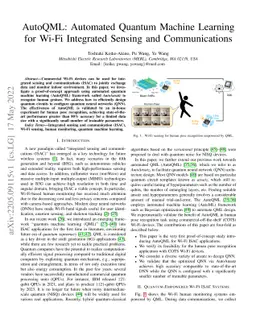 AutoQML: Automated Quantum Machine Learning for Wi-Fi Integrated Sensing
  and Communications