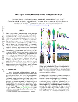 BodyMap: Learning Full-Body Dense Correspondence Map