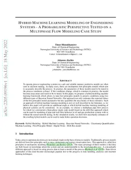 Hybrid Machine Learning Modeling of Engineering Systems -- A
  Probabilistic Perspective Tested on a Multiphase Flow Modeling Case Study