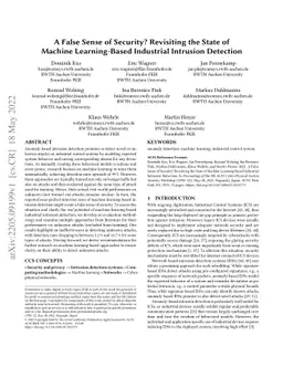 A False Sense of Security? Revisiting the State of Machine
  Learning-Based Industrial Intrusion Detection