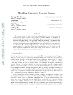 Mimicking Behaviors in Separated Domains