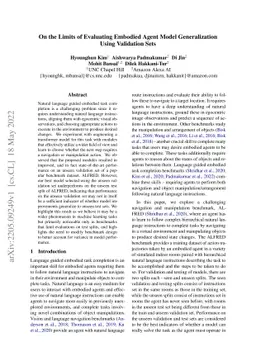 On the Limits of Evaluating Embodied Agent Model Generalization Using
  Validation Sets