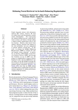 Debiasing Neural Retrieval via In-batch Balancing Regularization