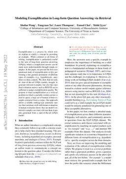 Modeling Exemplification in Long-form Question Answering via Retrieval