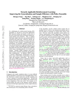 Towards Applicable Reinforcement Learning: Improving the Generalization
  and Sample Efficiency with Policy Ensemble