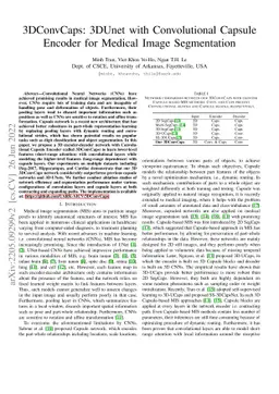 3DConvCaps: 3DUnet with Convolutional Capsule Encoder for Medical Image
  Segmentation