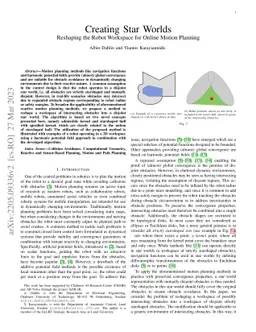 Creating Star Worlds: Reshaping the Robot Workspace for Online Motion
  Planning