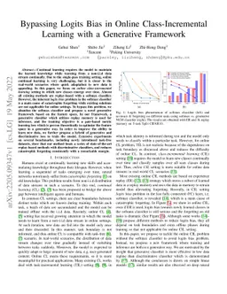 Bypassing Logits Bias in Online Class-Incremental Learning with a
  Generative Framework