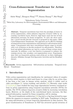 Cross-Enhancement Transformer for Action Segmentation