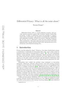 Differential Privacy: What is all the noise about?