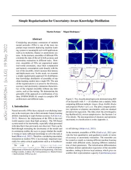 Simple Regularisation for Uncertainty-Aware Knowledge Distillation