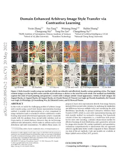 Domain Enhanced Arbitrary Image Style Transfer via Contrastive Learning