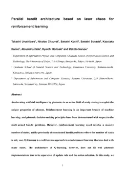 Parallel bandit architecture based on laser chaos for reinforcement
  learning