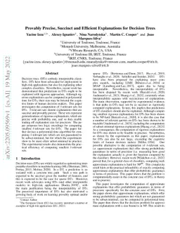 Provably Precise, Succinct and Efficient Explanations for Decision Trees