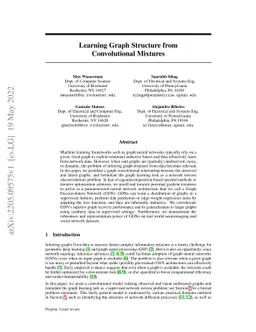 Learning Graph Structure from Convolutional Mixtures