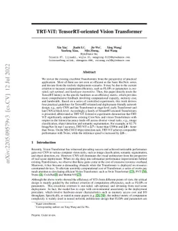 TRT-ViT: TensorRT-oriented Vision Transformer