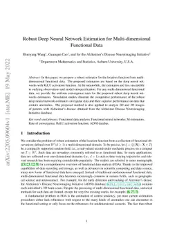 Robust Deep Neural Network Estimation for Multi-dimensional Functional
  Data