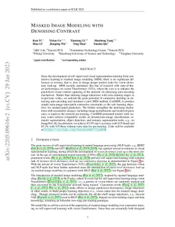 Masked Image Modeling with Denoising Contrast