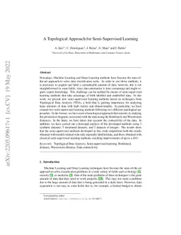 A Topological Approach for Semi-Supervised Learning