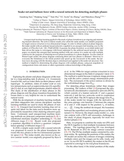Snake net and balloon force with a neural network for detecting multiple
  phases