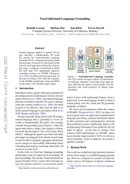 Voxel-informed Language Grounding