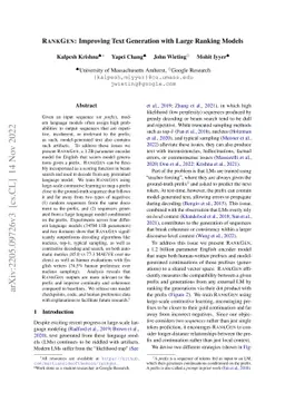 RankGen: Improving Text Generation with Large Ranking Models