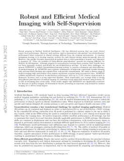 Robust and Efficient Medical Imaging with Self-Supervision