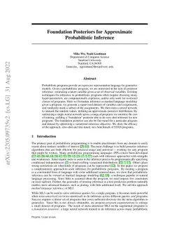 Foundation Posteriors for Approximate Probabilistic Inference