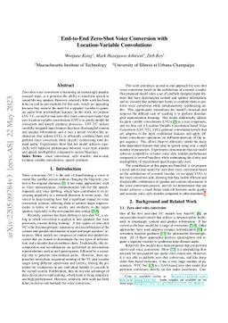 End-to-End Zero-Shot Voice Conversion with Location-Variable
  Convolutions