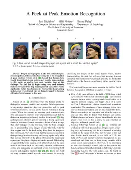 A Peek at Peak Emotion Recognition