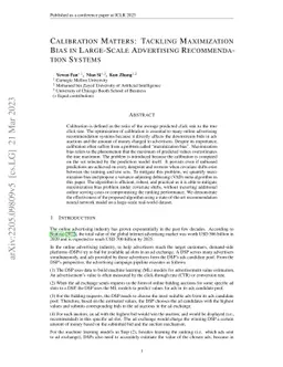 Calibration Matters: Tackling Maximization Bias in Large-scale
  Advertising Recommendation Systems