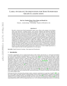 Label-invariant Augmentation for Semi-Supervised Graph Classification
