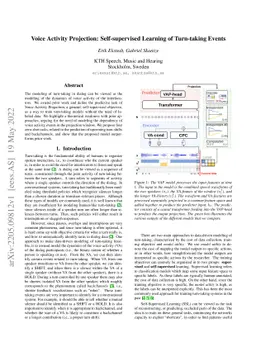 Voice Activity Projection: Self-supervised Learning of Turn-taking
  Events