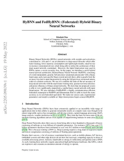 HyBNN and FedHyBNN: (Federated) Hybrid Binary Neural Networks