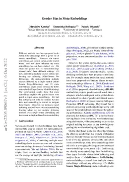 Gender Bias in Meta-Embeddings