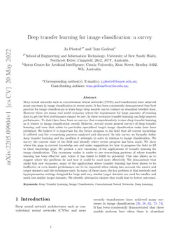 Deep transfer learning for image classification: a survey