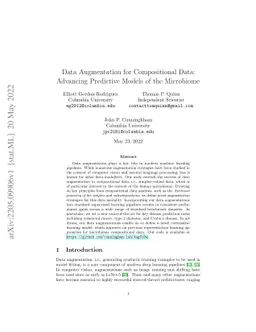 Data Augmentation for Compositional Data: Advancing Predictive Models of
  the Microbiome