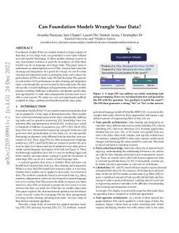 Can Foundation Models Wrangle Your Data?