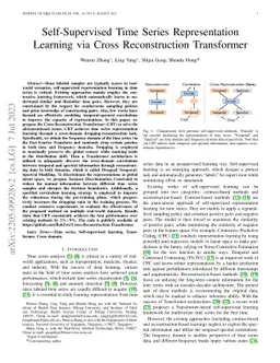 Self-Supervised Time Series Representation Learning via Cross
  Reconstruction Transformer