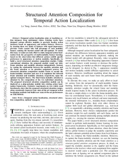 Structured Attention Composition for Temporal Action Localization