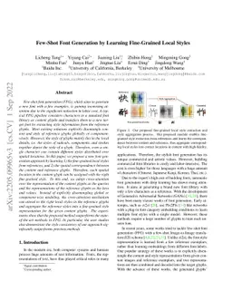 Few-Shot Font Generation by Learning Fine-Grained Local Styles