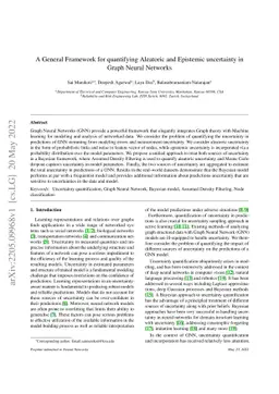 A General Framework for quantifying Aleatoric and Epistemic uncertainty
  in Graph Neural Networks