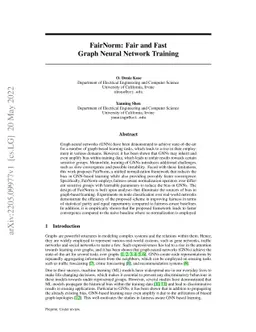 FairNorm: Fair and Fast Graph Neural Network Training
