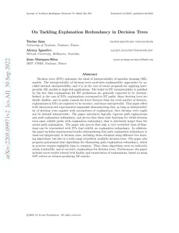 On Tackling Explanation Redundancy in Decision Trees