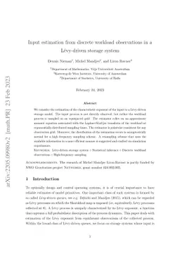 Input estimation from discrete workload observations in a Lévy-driven
  storage system
