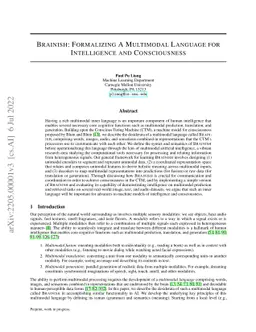 Brainish: Formalizing A Multimodal Language for Intelligence and
  Consciousness