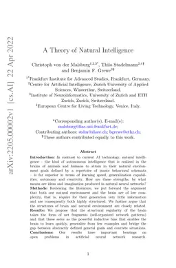 A Theory of Natural Intelligence