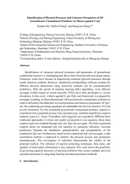Identification of Physical Processes and Unknown Parameters of 3D
  Groundwater Contaminant Problems via Theory-guided U-net