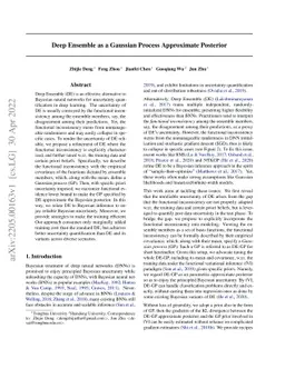 Deep Ensemble as a Gaussian Process Approximate Posterior