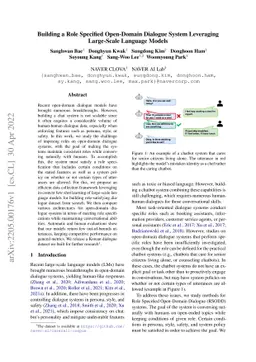 Building a Role Specified Open-Domain Dialogue System Leveraging
  Large-Scale Language Models